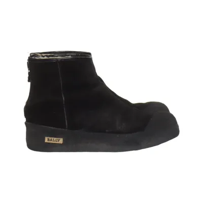 Curling boots (Black) from Bally Suisse Leather, Wool