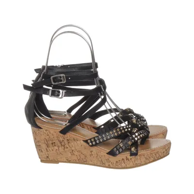 Chaussure compensées (Noir) de Stylesnob Cuir