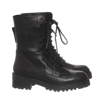Laced boots (Black) from Massimo Dutti Leather