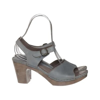 Sandales à talons hauts (Gris) de Ten Points Cuir