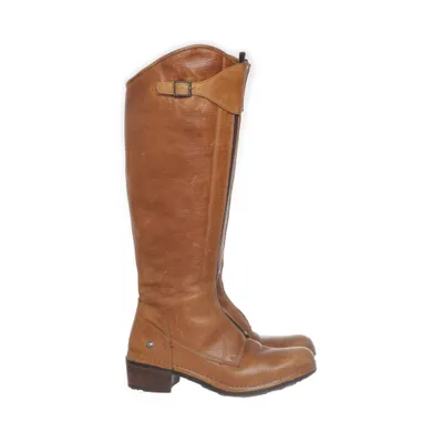 Boots (Brown) from Neosens Polyester, Leather