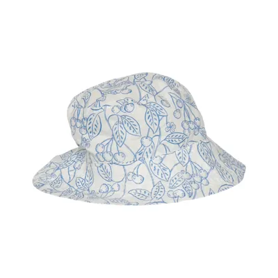 Bucket hat (White, Blue) from Petit Bateau Cotton
