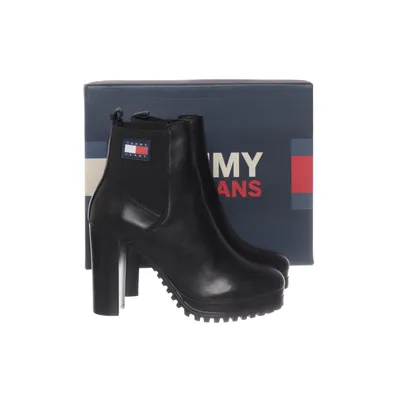 Laarzen met hak (Zwart) van Tommy Hilfiger Jeans Leer
