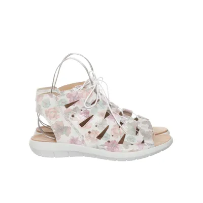 Sandals (White, Multicolored) from Helvesko Leather