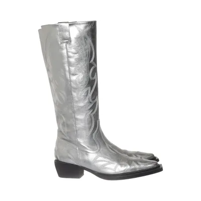 Cowboy boots (Silver) from Topshop