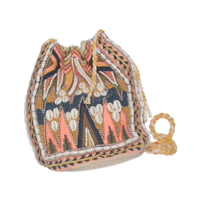 Skuldertaske (Beige, Flerfarvet) fra Bijou Brigitte Bomuld, Polyester