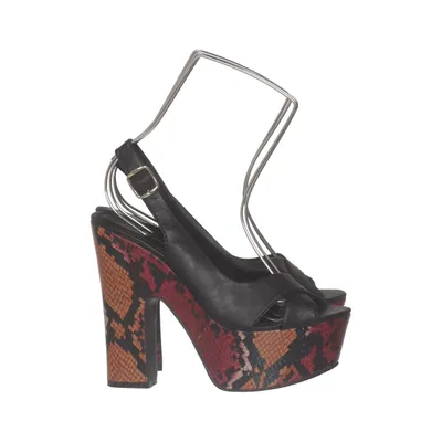 High heel sandals (Black, Multicolored) from Spirit