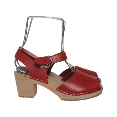 Klompen (Rood) van Stockholm Clogs Leer