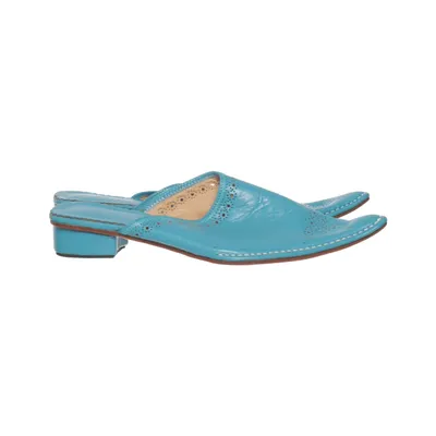 Mules (Blau) von Vrai Cuir Leder