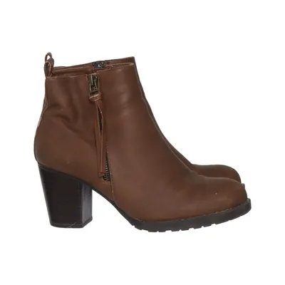 Heeled boots (Brown) from DS Shoes by DinSko Leather