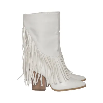 Cowboy boots (White) from Ideal Shoes