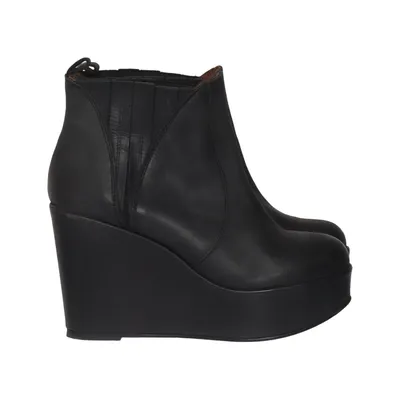 Chaussure compensées (Noir) de Scorett Cuir
