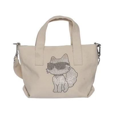 Skuldertaske (Beige) fra Karl Lagerfeld Genanvendt bomuld