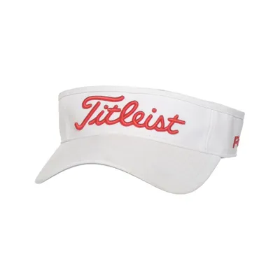 Zonneklep (Wit, Rood) van Titleist Elastaan, Polyester