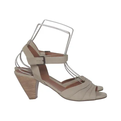 High heel sandals (Beige) from Puccini Leather
