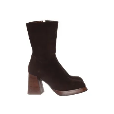 Heeled boots (Brown) from Feners Leather, Suede