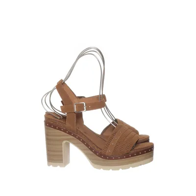High heel sandals (Beige) from Carmela Suede