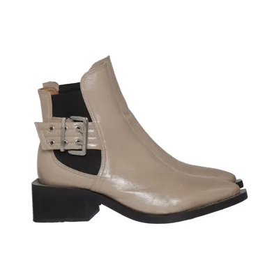 Chelsea boots (Beige, Sort) fra Ganni