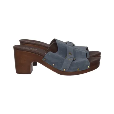 Klompen (Blauw, Bruin) van Sanita Leer