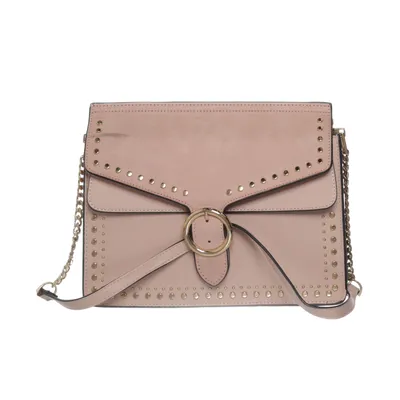 Schoudertas (Roze, Goud) van Topshop Imitatieleer