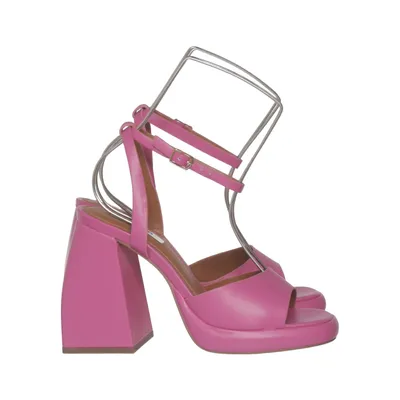 High heel sandals (Pink) from NA-KD Polyurethane