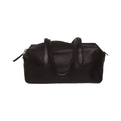 Håndtaske (Brun) fra Massimo Dutti Bomuld, Læder