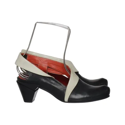High heels (Black, White) from Lisa Tucci Leather