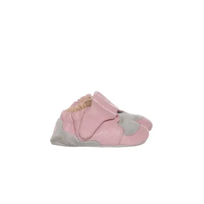 Baby slofjes (Roze, Grijs) van Affenzahn Leer