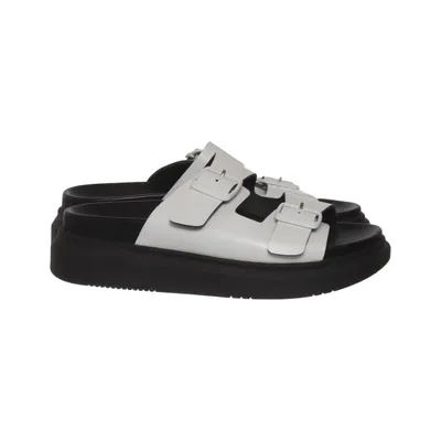 Sandals (White, Black) from Ivylee Leather