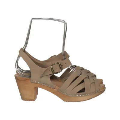 Clogs (Beige) from Moheda Leather