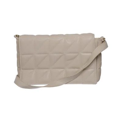 Shoulder-bag (Beige) from Glitter Metallic fiber, Polyester, Polyurethane