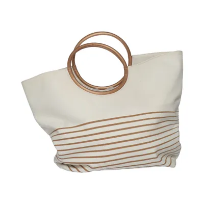 Strandväska (Vit, Brun) från Sensai Bomull, Polyester