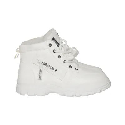 Snørestøvler (Hvid) fra Fashion