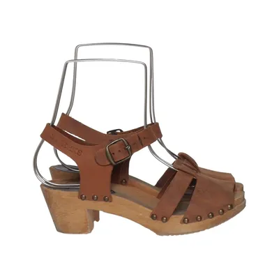 Sabots (Marron) de Swedish Hasbeens Cuir