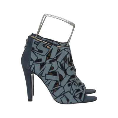 Sandaletten (Blau, Mehrfarbig) von Miss Sixty Baumwolle, Leder