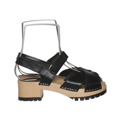 Sabots (Noir) de Swedish Hasbeens Cuir