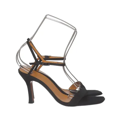 High heel sandals (Black) from Martinez Valero Leather