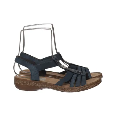 Sandals (Blue, Beige) from Rieker Leather