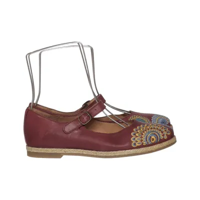 Ballet flats (Red, Multicolored) from Deerberg Leather