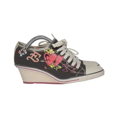 Kilehælssko (Sort, Flerfarvet) fra Ed Hardy Bomuld