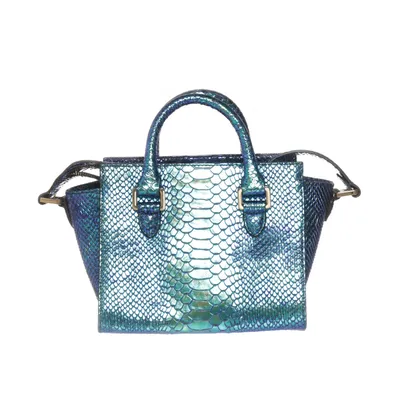 Axelremsväska (Blå, Grön) från & Other Stories Bomull, Skinn