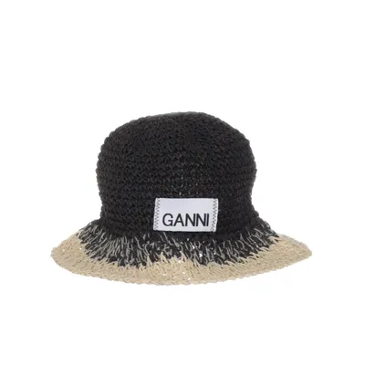 Buckethatt (Svart, Beige) från Ganni