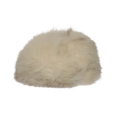 Bonnet en fourrure (Beige, Blanc)