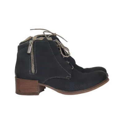 Laarzen met hak (Blauw) van Charme Leer