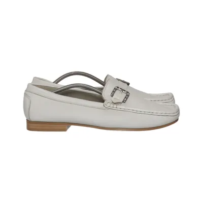 Mocassins (Blanc) de Donna Girl Cuir