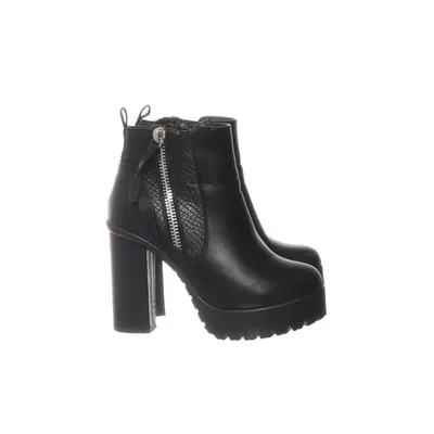 Heeled boots (Black) from JustFab