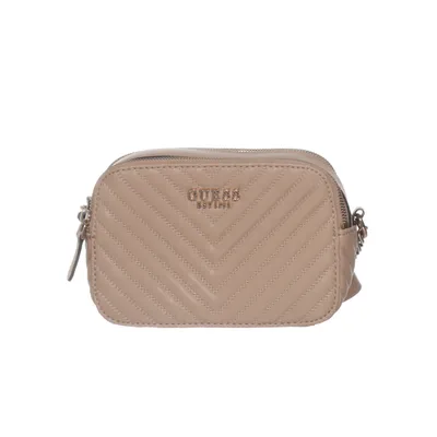 Skuldertaske (Beige) fra Guess Bomuld, Polyester