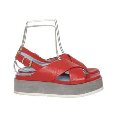 Keilschuhe (Rot, Grau) von Studio Pollini Leder