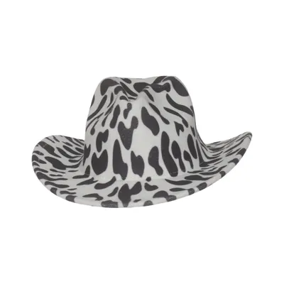 Cowboyhoed (Wit, Zwart) Polyester
