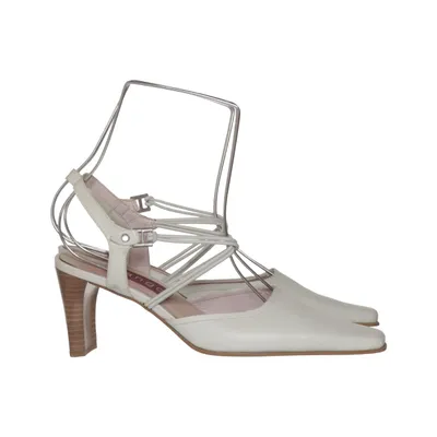 High heel sandals (White) from Tango Leather